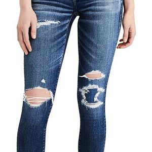 New Women’s American Eagle Destroyed Stretch Jeans Sz 24 Regular
